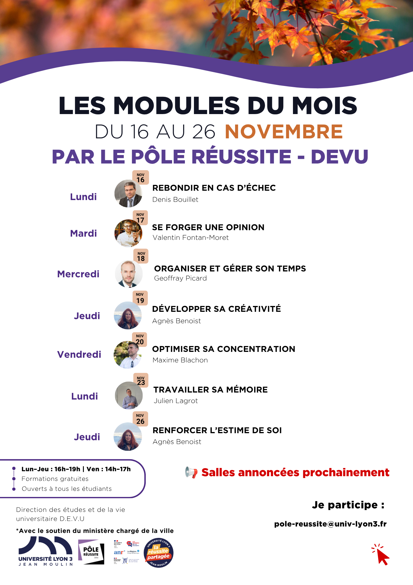 programme novembre